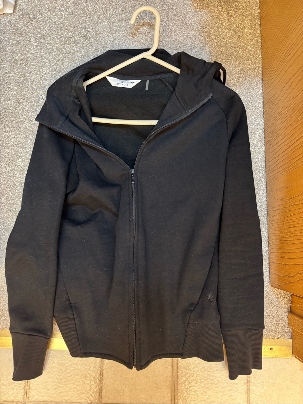 Tavi Noir Black Zip-Up Hoodie and leggings - Pure Barre branded